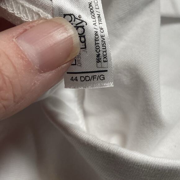 Leading Lady 44DD The Serena Wirefree Racerback Sports Bra (514) White - Picture 5 of 6